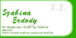 szabina erdody business card